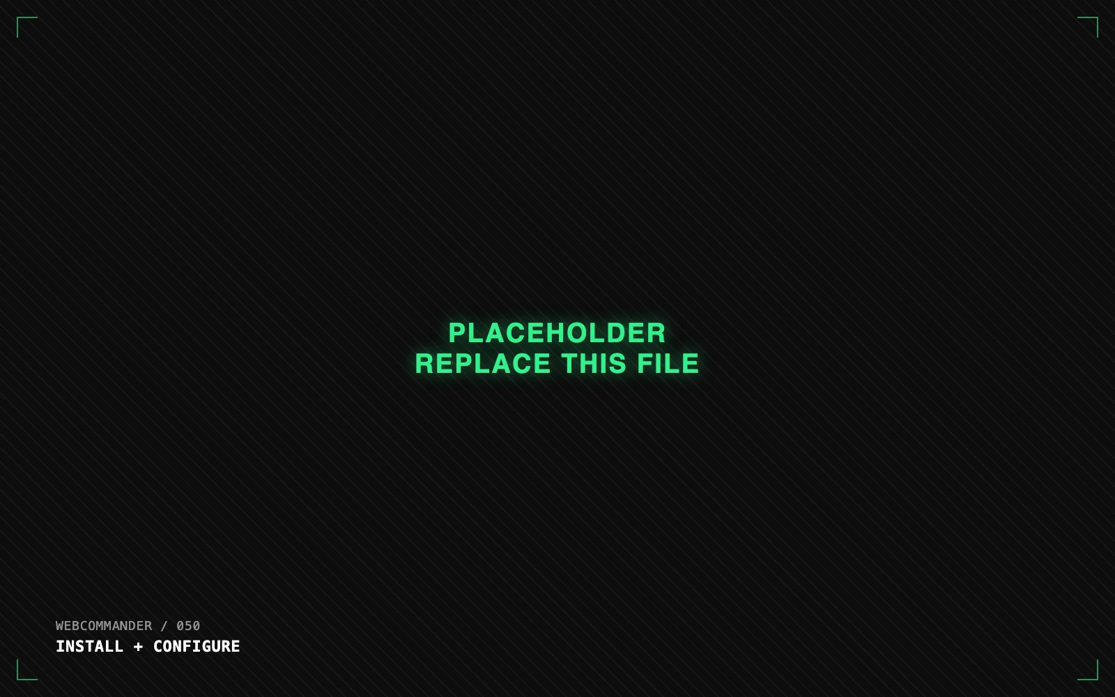 WebCommander plugin install and configuration